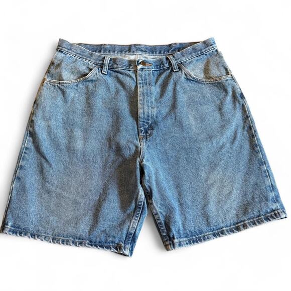 Baggy Rustler Blue Denim Shorts Baggy Grunge Skater Sz.38 - Picture 1 of 6